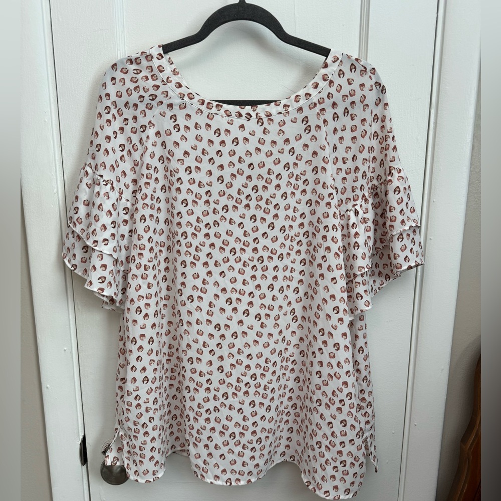 LOFT Speckle Patterned Blouse Size XL